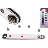 Spezial-Bit-Ratsche, ultradünn - 6,3 mm (1/4") - mit 4 Spezial-Bits BGS - 115