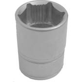 Zwölfkant-Zündkerzensteckdose mit Haltefeder - 10 mm (3/8") - 14 mm BGS - 2390