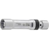 Zwölfkant-Zündkerzensteckdose mit Haltefeder - 10 mm (3/8") - 16 mm BGS - 2391