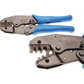 Crimp- und Abisolierzange mit Ratschenfunktion - für unisolierte Kabelschuhe - 0,5 - 6 mm² BGS - 1419