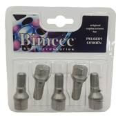 5 parafusos tipo original em blister para peugeot citroen 12x1,25x26/47 BIMECC - YPEB0400001