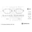 Rear brake pad set BLUE PRINT - ADBP420105