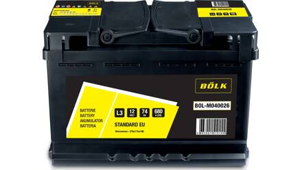 Batterie de voiture 74Ah/680A BOLK BOL-M040026