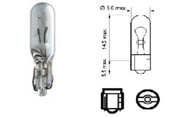 Set of 2 bulbs W1,2W