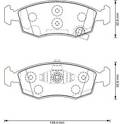 Front brake pad set (4 pcs) BOLK - BOL-G091107