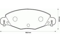 Front brake pad set