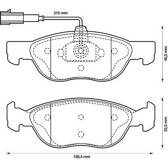 Front brake pad set BOLK - BOL-G091101