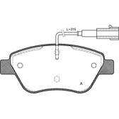 Front brake pad set BOLK - BOL-I010350