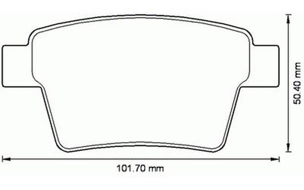 Rear brake pad set