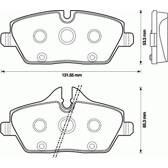 Plaquettes de freins avant avec témoin d'usure pour BMW Série 2 F22 F23 F45  F46