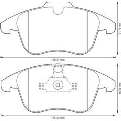 PASTIGLIE PASTICCHE ANTERIORI FRENO BREMBO FORD S-MAX 1.6 1.8 2.0 TDCI DAL 2006