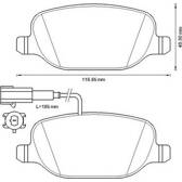 SERIE PASTIGLIE FRENI POSTERIORI ALFA ROMEO GIULIETTA ORIGINALI FIAT OE  77365357