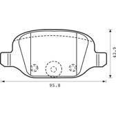 Kit pastiglie freno posteriore per Fiat 500