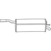 Silencieux Arrière Pour FIAT DOBLO (119) 1.4 75/77 CH - 10.2005 à 2009 - Neuf Avec Kit De Montage