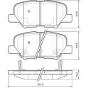 Rear brake pad set (4 pcs) BOLK - BOL-G091088