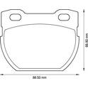 Rear brake pad set (4 pcs) BOLK - BOL-G091131