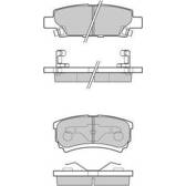 Rear brake pad set BOLK - BOL-D021036