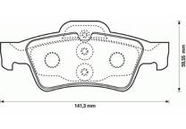 Rear brake pad set