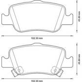 Rear brake pad set BOLK - BOL-G091126