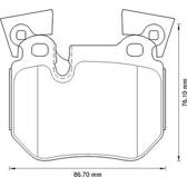 Rear brake pad set BOLK - BOL-G091134