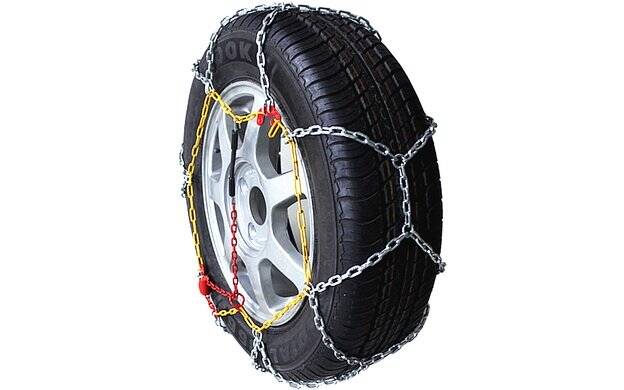 2 Manual tensioning traditional steel snow chains 12mm BOLK 120