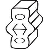 Aanslagrubber, demper BOSAL - 255-809