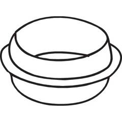 Bague D'étanchéité D'échappement Bosal 256-837 - Joint De Raccordement Tuyau - Compatible Renault Clio II, Kangoo, Mazda MX-5