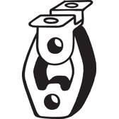 04168 Metalcaucho Butée élastique, Silencieux Côté D'échappement Pour