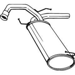 Bosal 148-143 Silencieux Arrière - Compatible FIAT Grande Punto Et Punto Evo