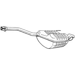 Bosal 278-419 Silencieux Arrière Compatible Renault Clio I