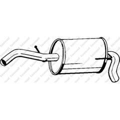 Silencieux arrière BOSAL - 233-607