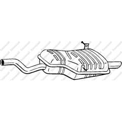 Silencieux arrière BOSAL - 247-515