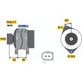 Alternador BOSCH - 0 124 325 053