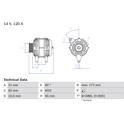 Alternador (Remanufaturado) BOSCH - 0 986 038 180