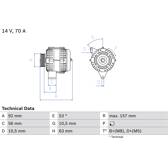Alternador (Remanufaturado) BOSCH - 0 986 039 760