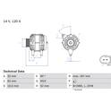 Alternador (Remanufacturado) BOSCH - 0 986 043 690