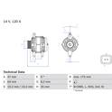 Alternador (Remanufaturado) BOSCH - 0 986 049 650