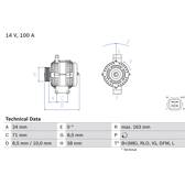 Alternador (Remanufacturado) BOSCH - 0 986 049 970