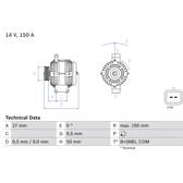 Alternador (Remanufaturado) BOSCH - 0 986 081 820