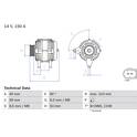 Alternador (Remanufaturado) BOSCH - 0 986 082 340