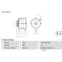 Alternateur (Remanufacturé) BOSCH - 0 986 037 321