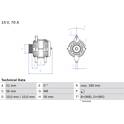 Alternateur (Remanufacturé) BOSCH - 0 986 038 600