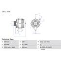 Alternateur (Remanufacturé) BOSCH - 0 986 038 740