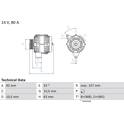 Alternateur (Remanufacturé) BOSCH - 0 986 040 220