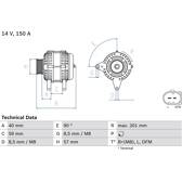 Alternateur (Remanufacturé) BOSCH - 0 986 045 360