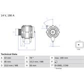 Alternateur (Remanufacturé) BOSCH - 0 986 082 510