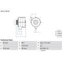Alternator (Remanufactured) BOSCH - 0 986 033 740