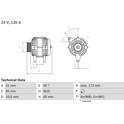 Alternator (Remanufactured) BOSCH - 0 986 038 180
