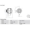 Alternator (Remanufactured) BOSCH - 0 986 041 500
