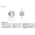 Alternator (Remanufactured) BOSCH - 0 986 042 031